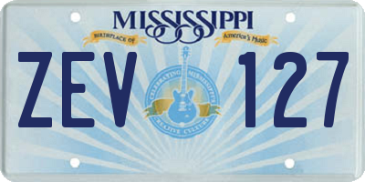 MS license plate ZEV127