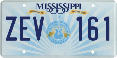 MS license plate ZEV161