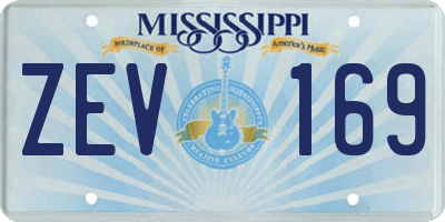 MS license plate ZEV169