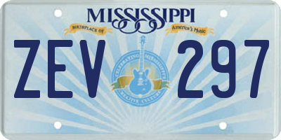 MS license plate ZEV297