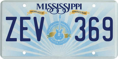 MS license plate ZEV369