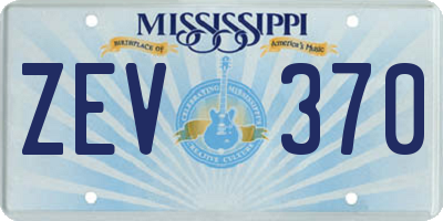 MS license plate ZEV370