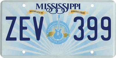 MS license plate ZEV399