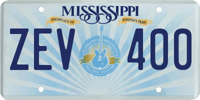 MS license plate ZEV400