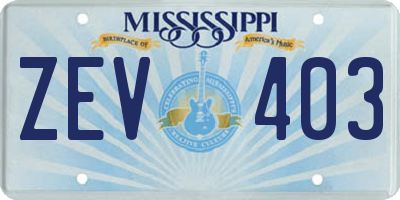 MS license plate ZEV403