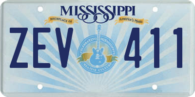 MS license plate ZEV411