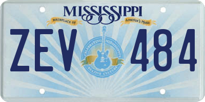 MS license plate ZEV484