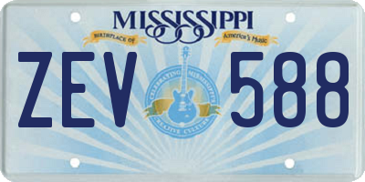 MS license plate ZEV588
