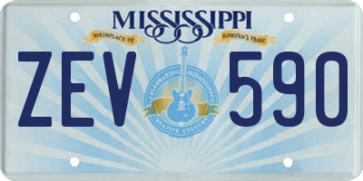 MS license plate ZEV590