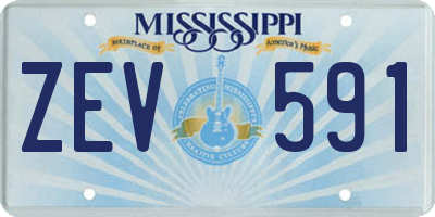 MS license plate ZEV591