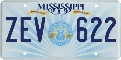 MS license plate ZEV622