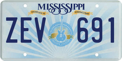 MS license plate ZEV691