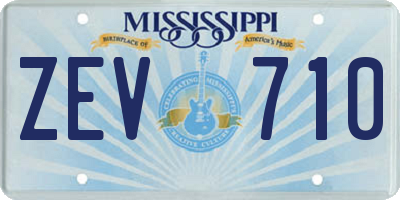 MS license plate ZEV710