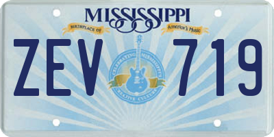 MS license plate ZEV719