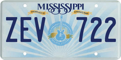 MS license plate ZEV722