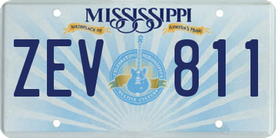 MS license plate ZEV811