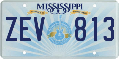 MS license plate ZEV813