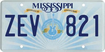 MS license plate ZEV821