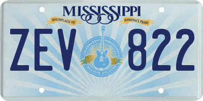 MS license plate ZEV822