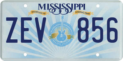 MS license plate ZEV856