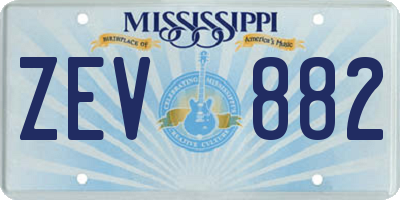 MS license plate ZEV882