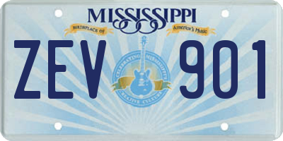 MS license plate ZEV901