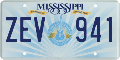 MS license plate ZEV941