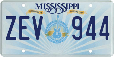 MS license plate ZEV944