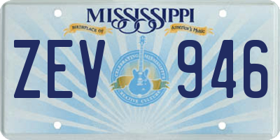 MS license plate ZEV946
