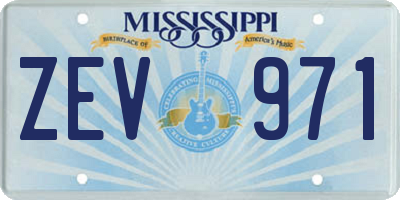 MS license plate ZEV971