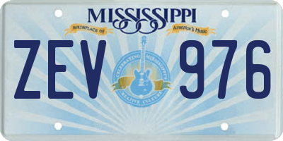 MS license plate ZEV976