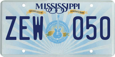 MS license plate ZEW050