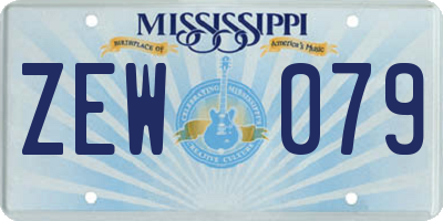 MS license plate ZEW079