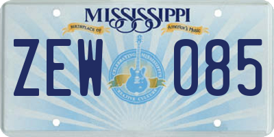 MS license plate ZEW085