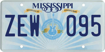 MS license plate ZEW095