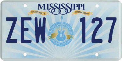 MS license plate ZEW127