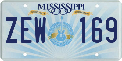MS license plate ZEW169