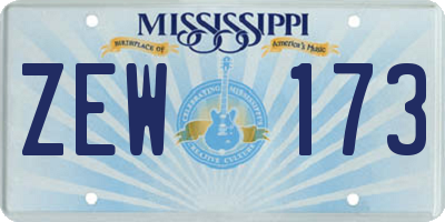 MS license plate ZEW173