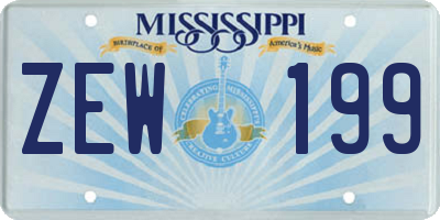 MS license plate ZEW199