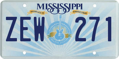 MS license plate ZEW271