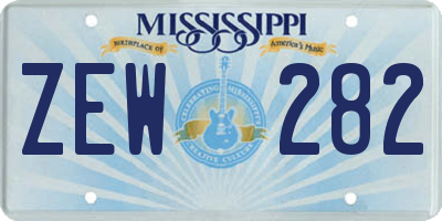 MS license plate ZEW282