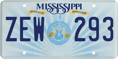 MS license plate ZEW293