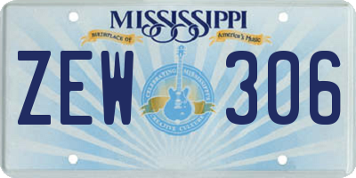 MS license plate ZEW306