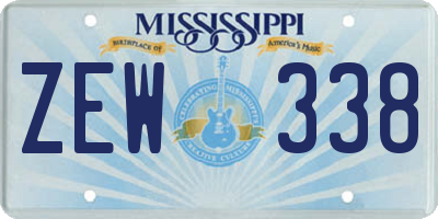 MS license plate ZEW338