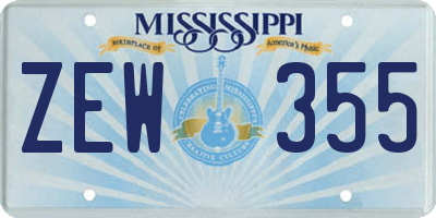 MS license plate ZEW355