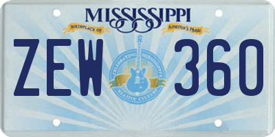 MS license plate ZEW360