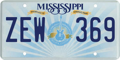 MS license plate ZEW369