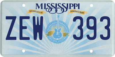 MS license plate ZEW393