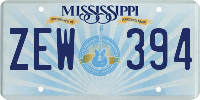 MS license plate ZEW394
