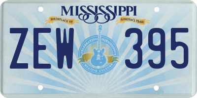 MS license plate ZEW395